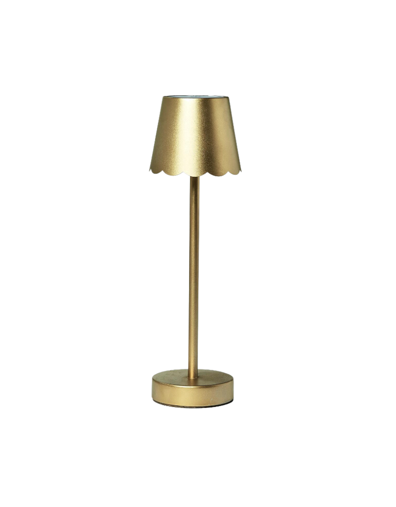 Two's Company LED Table Lamp with Scalloped Edge