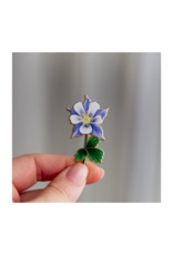 The Gray Muse Columbine Flower Enamel Pin