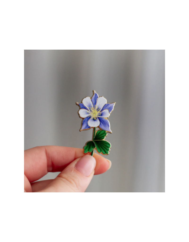 The Gray Muse Columbine Flower Enamel Pin