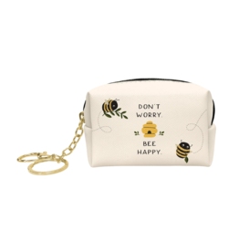 Bee Happy Key Chain Pouch