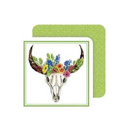 Rosanne Beck Collections Coaster Cow Skull