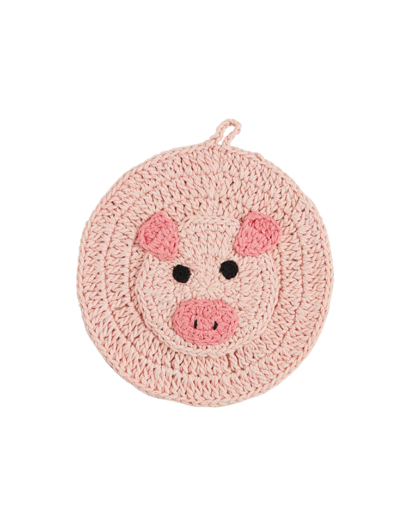 Mudpie Pig Crochet Trivet