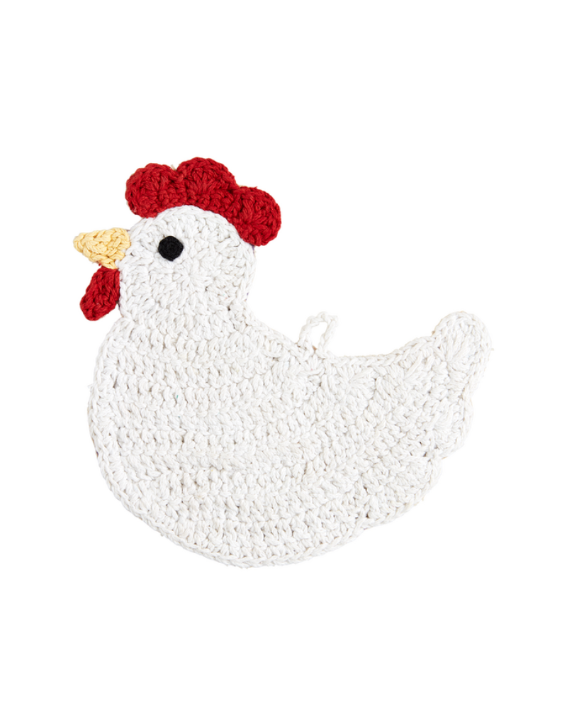 Mudpie Chicken Crochet Trivet