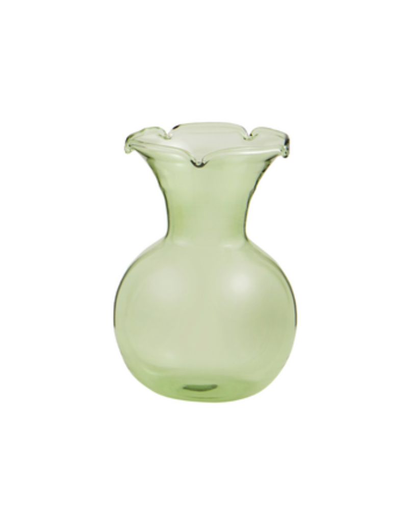 Mudpie Green Ruffle Vase