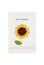 Mudpie Sunshine Flower Crochet Towel