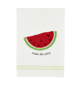Mudpie Watermelon Fruit Crochet Towel