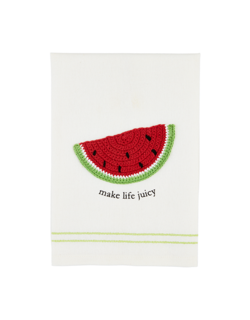 Mudpie Watermelon Fruit Crochet Towel