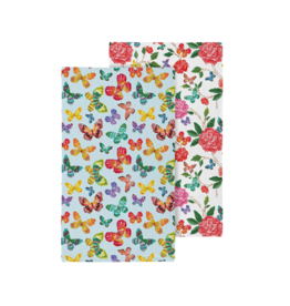 Evergreen Butterfly Toile Towel