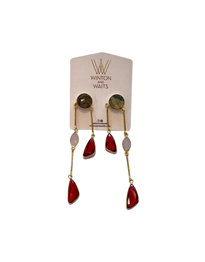 Winton and Waits Ascender Earring - Labradorite
