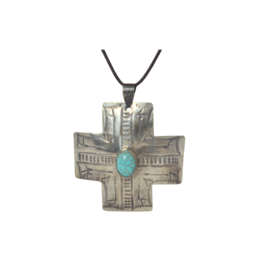 J. Alexander Cross Pendant w/ Turquoise