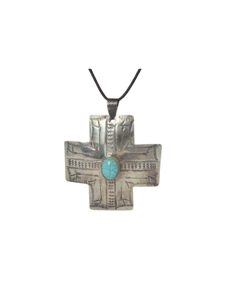 J. Alexander Cross Pendant w/ Turquoise