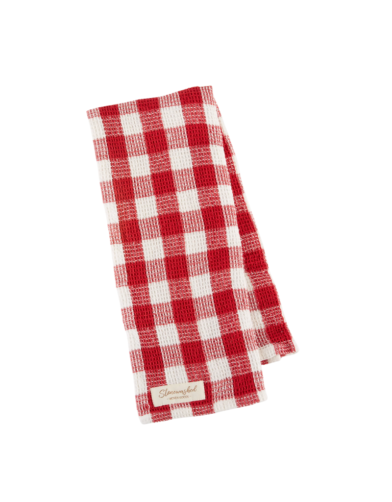 Design Imports Red Cider Waffle Dishtowel