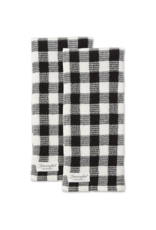 Design Imports Black Waffle Dishtowel