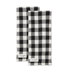 Design Imports Black Waffle Dishtowel