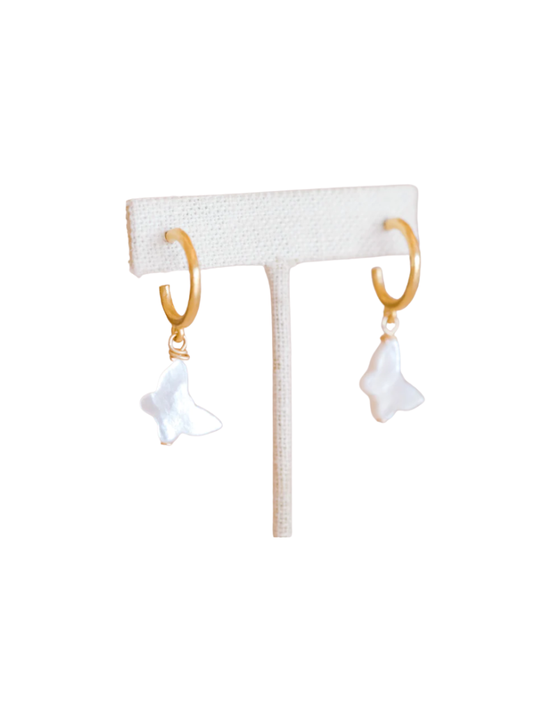 Kori Green Baby Hoop Flutterby Earrings