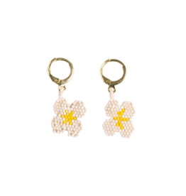 Ink + Alloy SALE Blossom 4 Petal Ivory Earrings