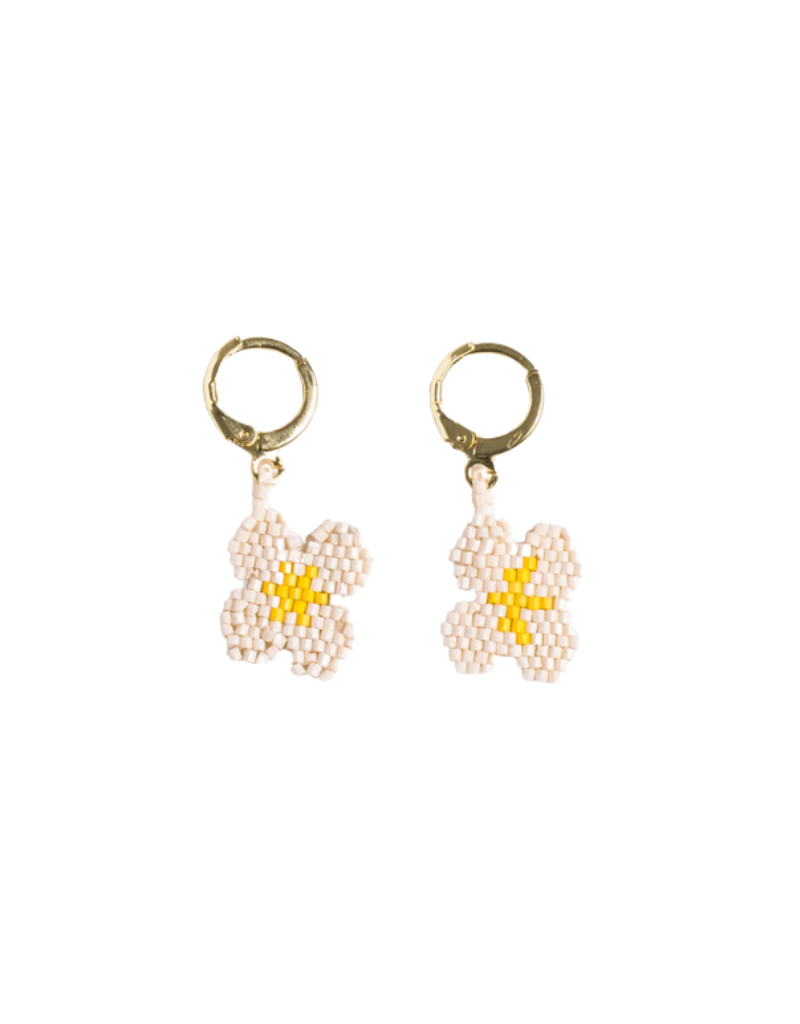 Ink + Alloy SALE Blossom 4 Petal Ivory Earrings