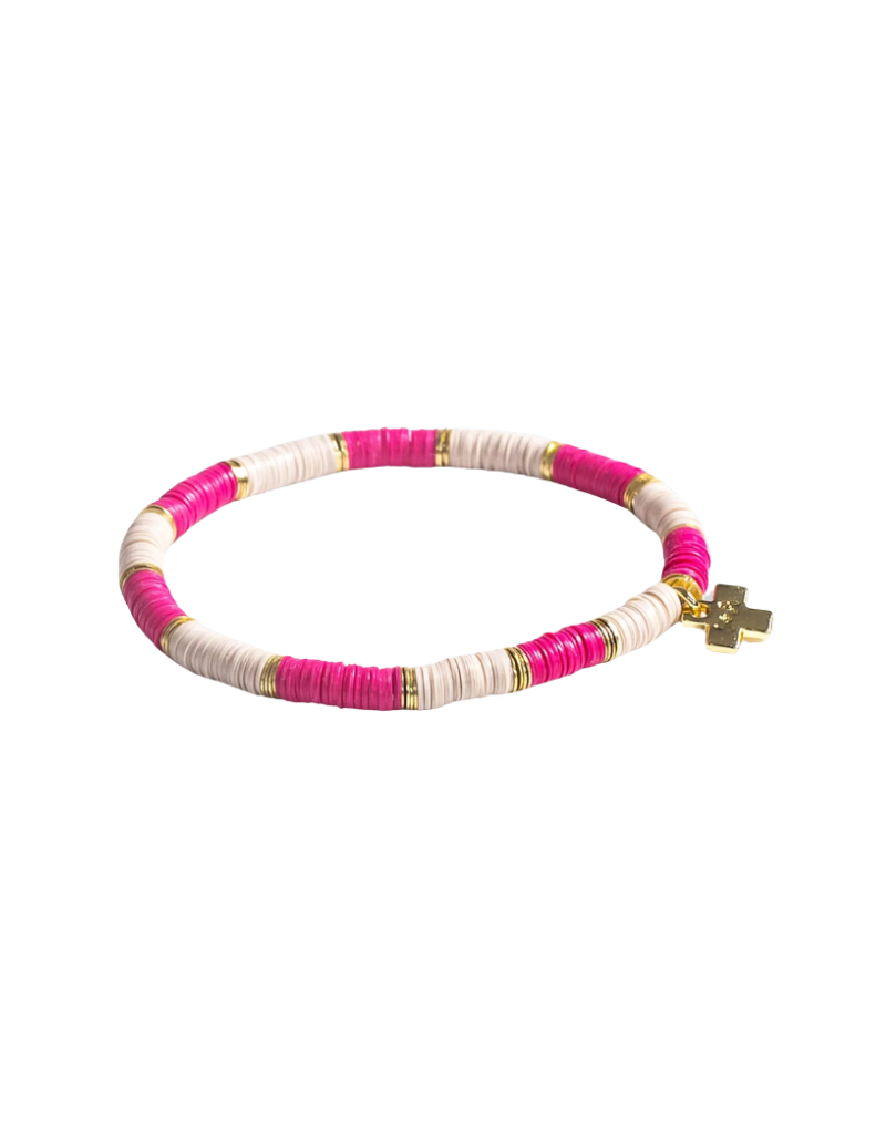 Ink + Alloy SALE Grace Hot Pink/Ivory Bracelet