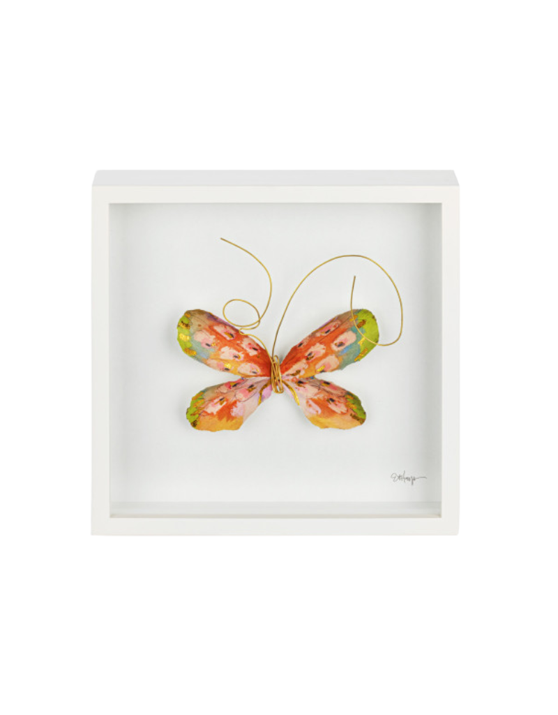 Demdaco Orange Multi Butterfly Wall Art