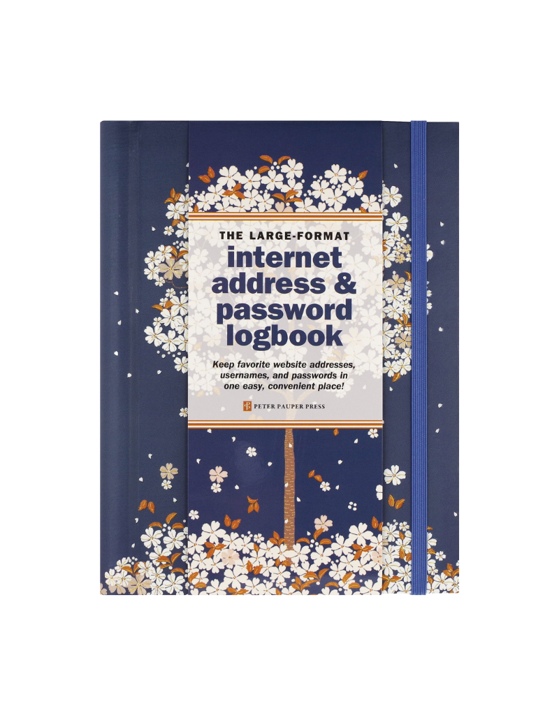 Peter Pauper Press Internet Log Book Falling Blossom