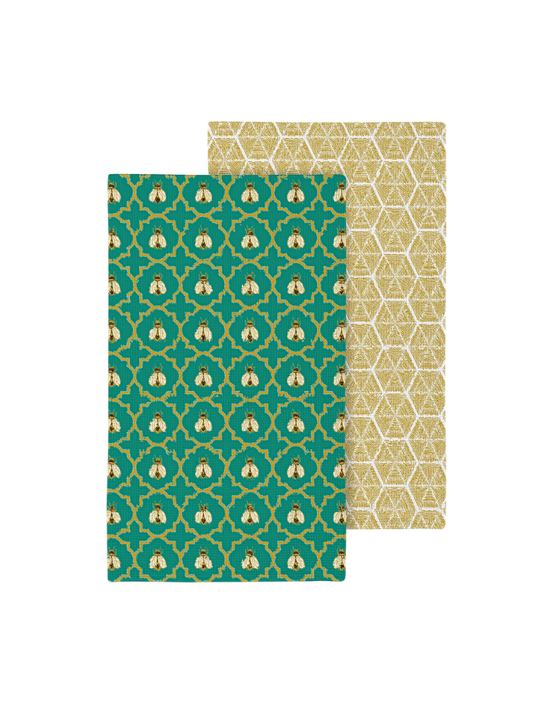 Evergreen Bee Deco Quick Dry Kitchen Towel