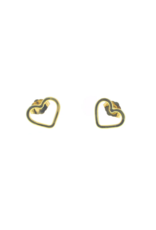 Lotus Jewelry Studio Gold Stud Earring Heart