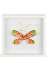 Demdaco Orange Multi Butterfly Wall Art