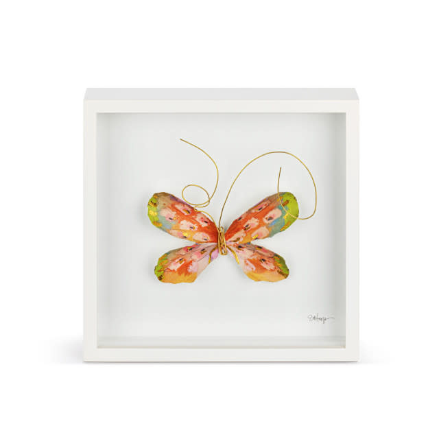 Demdaco Orange Multi Butterfly Wall Art