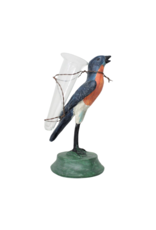 Trade Cie Blue Bird with Glass Vase