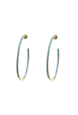 Accessory Concierge Pave Turquoise Hoops