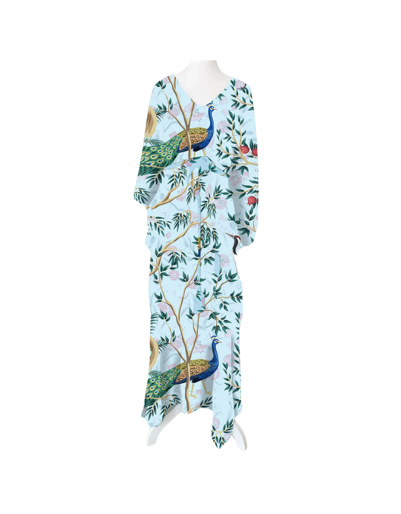 Winton and Waits Peacock Paradise Tie Kaftan