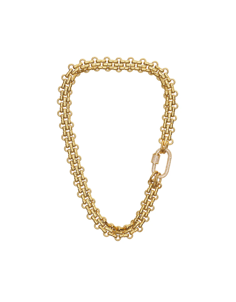HJaneJewels Pave Carabiner Necklace