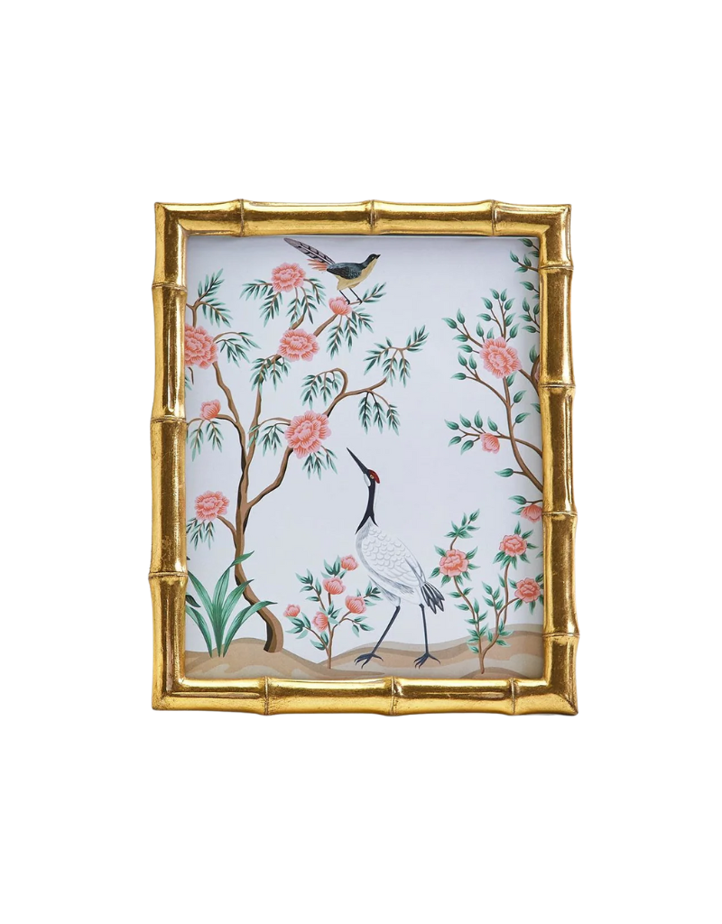 Two's Company Gold Faux Bamboo Photo Frame 4x6