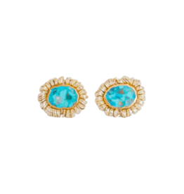 Kori Green Scribble Turquoise Earring