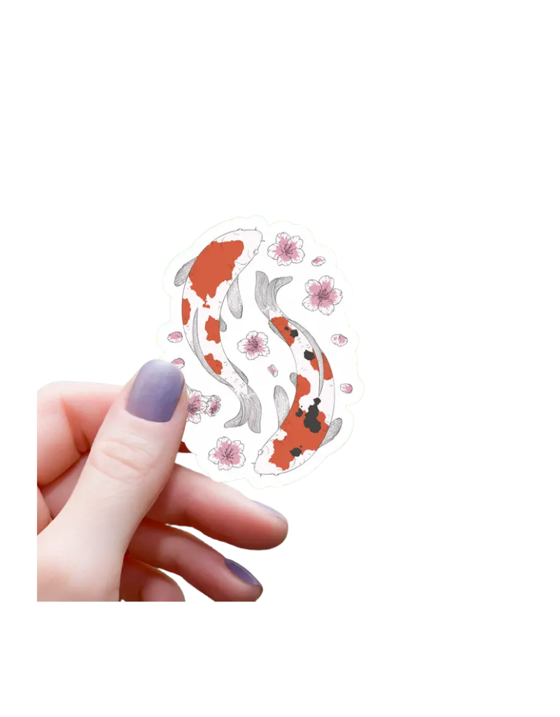 Mimic Gaming Co Koi Fish Sakura Blossom Sticker