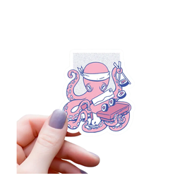 Mimic Gaming Co Pink Octopus Sushi Chef Sticker