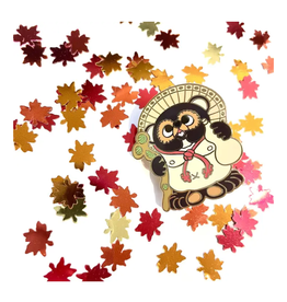 Shishido Creative Tanuki Shigaraki Statue Yokai Enamel Pin