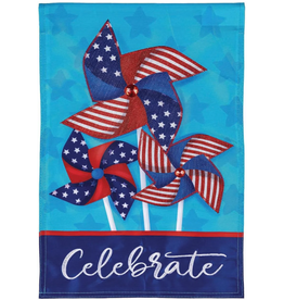 Evergreen Celebrate Pinwheel Garden Flag