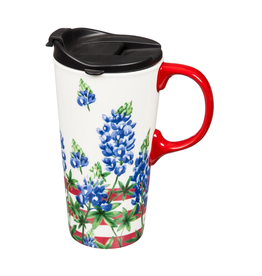 Evergreen Bluebonnets Ceramic Travel Cup