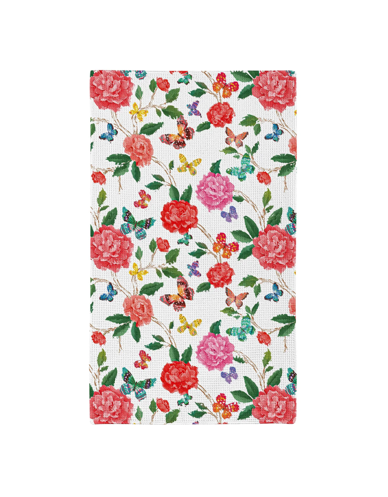 Evergreen Butterfly Toile Towel