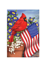 Evergreen Cardinal Garden Flag