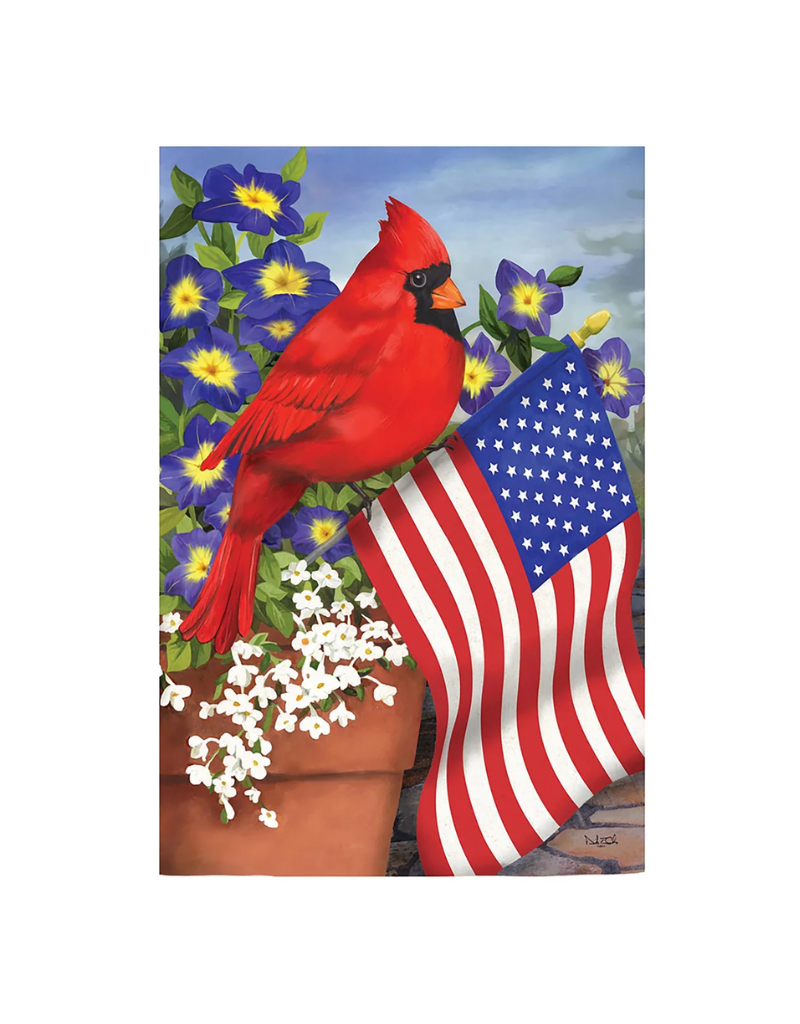 Evergreen Cardinal Garden Flag