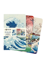 Japanese Woodblocks Set of 3 Mini Notebooks