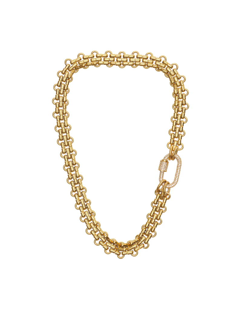HJaneJewels Pave Carabiner Necklace