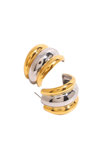 HJaneJewels Chloe Mixed Metal Hoops