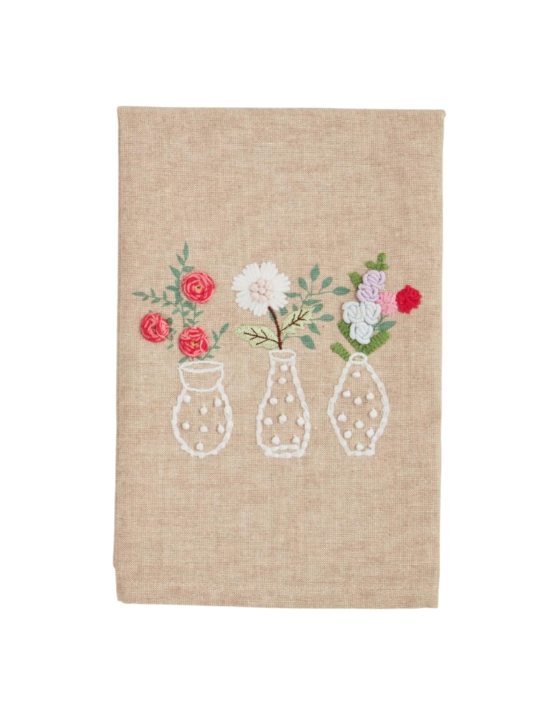 Mudpie 3 Vase Flower Towel