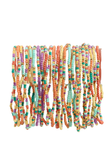 Splendid Iris Seed Bead Bracelet Lilac/Blue/Coral