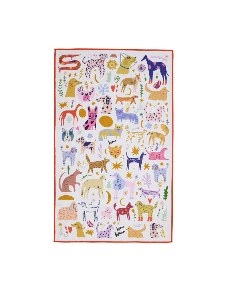 Design Imports Doggy Disco Microfiber Towel