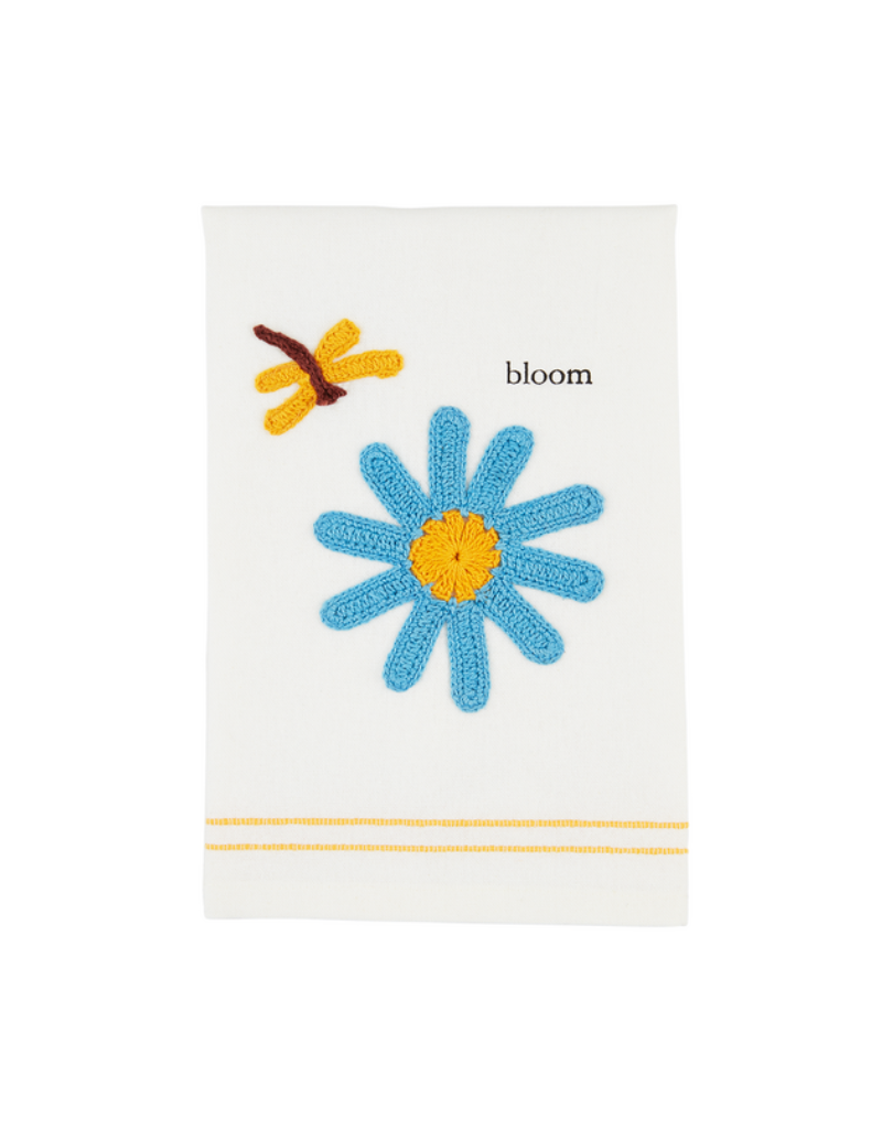 Mudpie Bloom Floral Crochet Towel