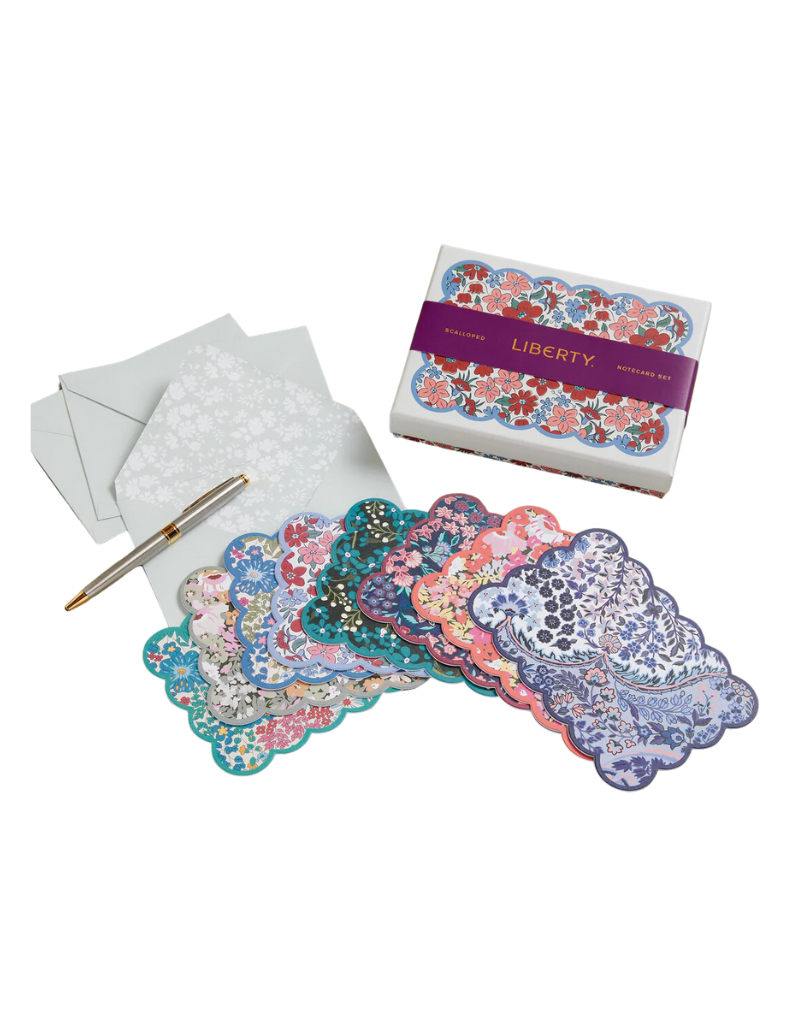 Liberty Scalloped Shaped Notecard Set